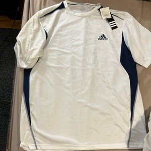 Adidas Climalite shirt white/dark blue XL